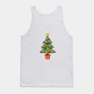 Soccer Football Christmas Tree Tank Top